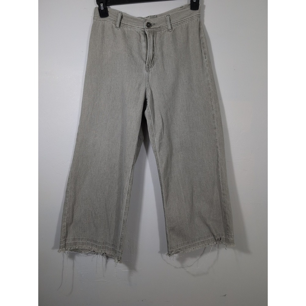 Sincerely Jules‎ Gray Cropped Pants Juniors 5 Distressed Cut-Offs